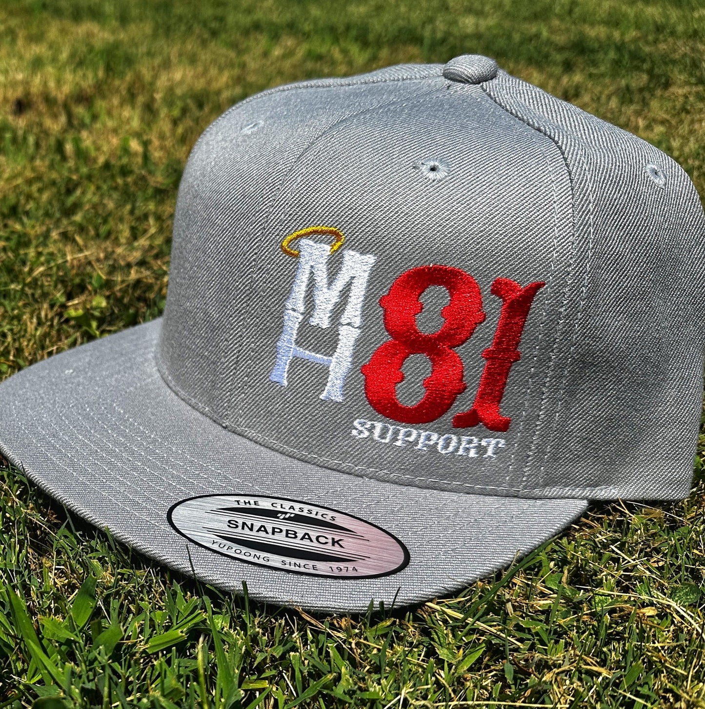 Gray Snap Back 81 MH Logo