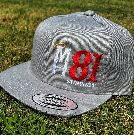 Gray Snap Back 81 MH Logo