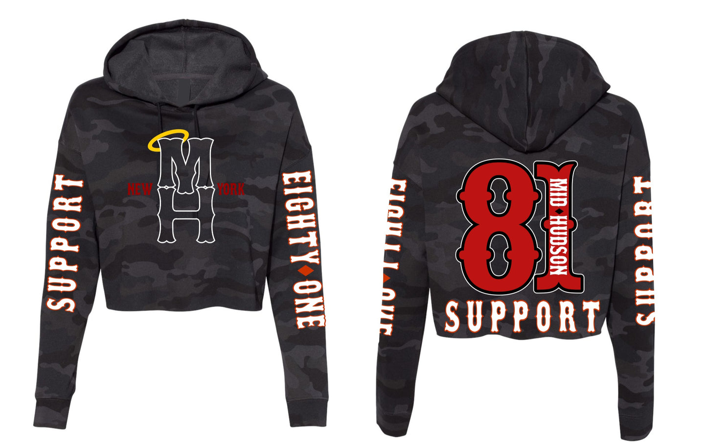 .Women's Cropped Pull Over Hoodie