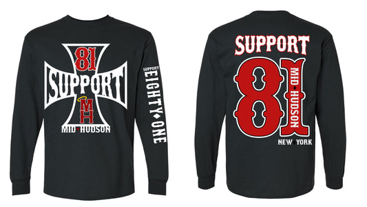 Men's Black Long Sleeve Iron Cross